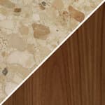 stone top kunis breccia / walnut base