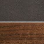 slate leather - walnut frame