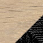 black papercord / oak - white pigment oil finish