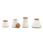full set, four pieces - gloss natural white
