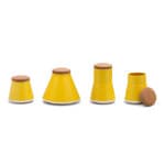 full set, four pieces - gloss yellow