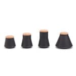 full set, four pieces - matte black