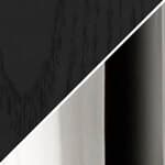 black colored ash veneer - chromed base