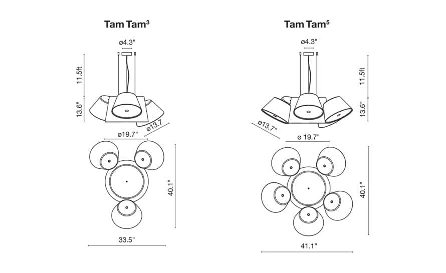 tam tam 3 suspension lamp