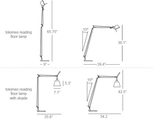 tolomeo reading floor lamp