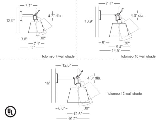 tolomeo wall shade
