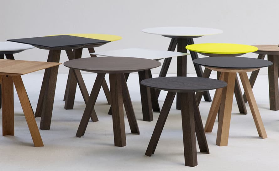tre side table with wood top