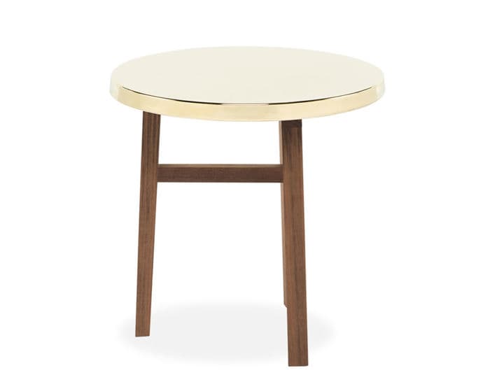trio side table with brass top 754sb