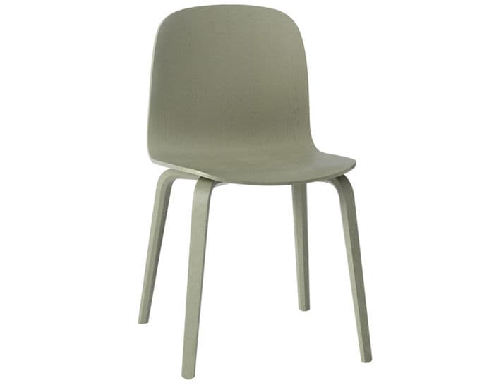 visu chair with wood base