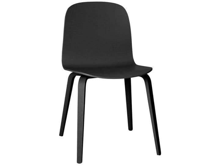 visu chair with wood base