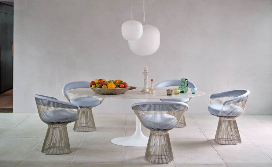 platner gold plated arm chair
