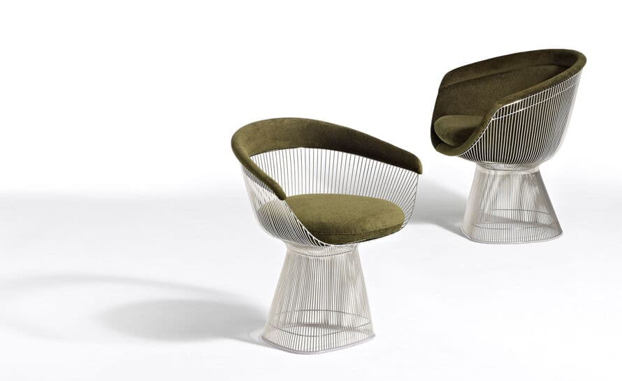 platner gold plated lounge chair