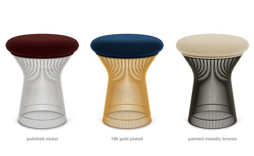 platner gold plated stool