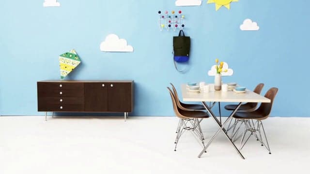 eames molded wood side chair with wire base video