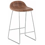 gubi 3d sled base wood stool
