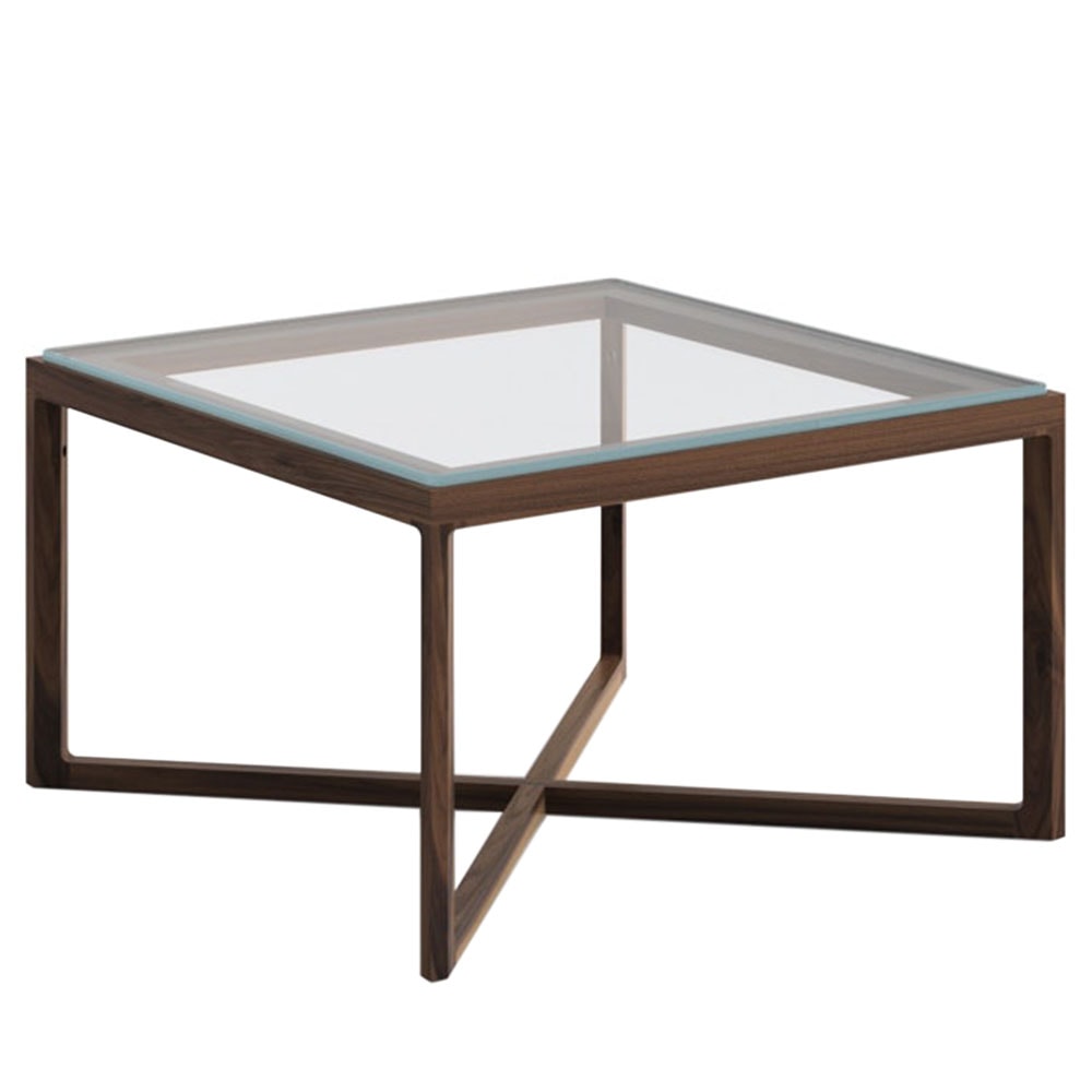 krusin square end table with walnut base