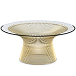 platner gold plated coffee table 36" dia.