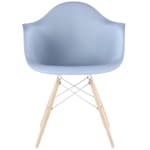 eames molded plastic armchair with dowel base