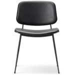 soborg upholstered seat & back chair with metal base