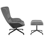 striad high back lounge chair & ottoman with 4 star base