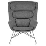 striad high back lounge chair with wire base