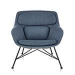 striad low back lounge chair with wire base